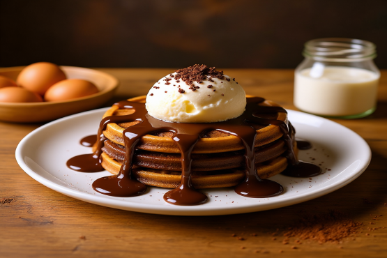 Waffle Chocolate ( وافل بالشوكولاتة )